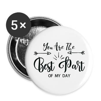 You Are the best - Buttons large 2.2''/56 mm (5-pack) - white - Front