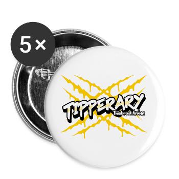 Tipperary County Ireland - Buttons large 2.2''/56 mm (5-pack) - white - Front