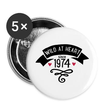1974 - Buttons large 2.2''/56 mm (5-pack) - white - Front
