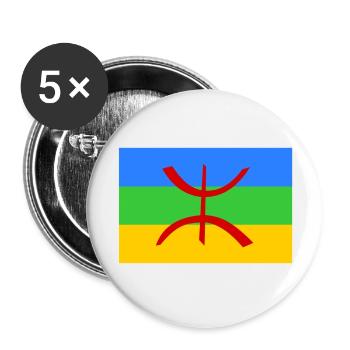 Amazigh - Lot de 5 grands badges (56 mm) - blanc - Devant