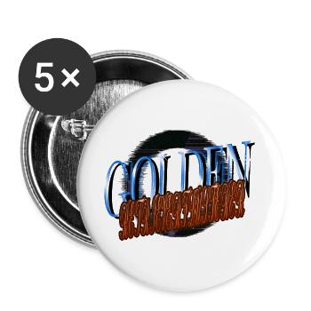 statement bachhund pfote bday bullterrier - Buttons groß 56 mm (5er Pack) - Weiß - Vorne