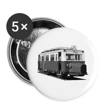 Railbus T41 Wismar Pig's Snout - Buttons large 2.2''/56 mm (5-pack) - white - Front
