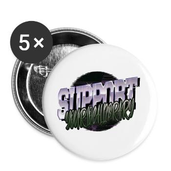 Literary Book Connoisseur Birthday Quote Movies - Buttons large 2.2''/56 mm (5-pack) - white - Front