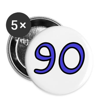 ANNIVERSARY. HAPPY BIRTHDAY. HAPPY BIRTHDAY - Buttons large 2.2''/56 mm (5-pack) - white - Front