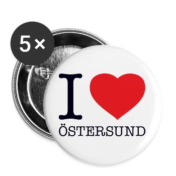I LOVE ÖSTERSUND - Buttons large 2.2''/56 mm (5-pack) - white - Front