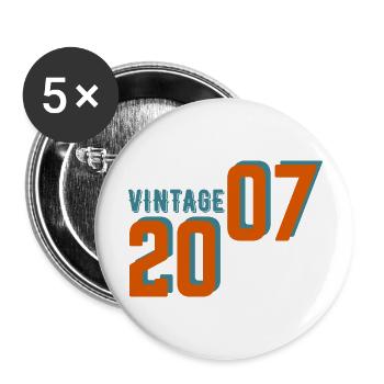 Vintage rétro 2007 - Lot de 5 grands badges (56 mm) - blanc - Devant