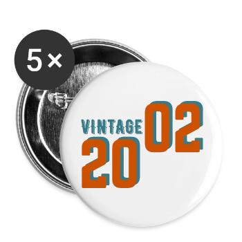 Vintage rétro 2002 - Lot de 5 grands badges (56 mm) - blanc - Devant
