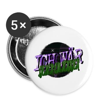 geschenk bullterrier haustier cool spaß chihuahua - Buttons groß 56 mm (5er Pack) - Weiß - Vorne