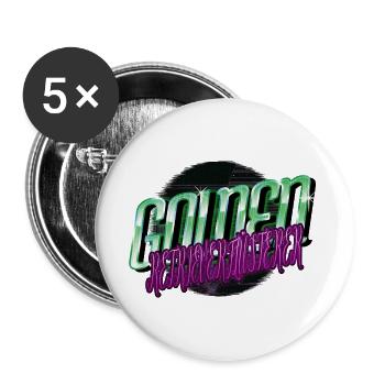 statement haustier bachhund geek lustig spruch - Buttons groß 56 mm (5er Pack) - Weiß - Vorne
