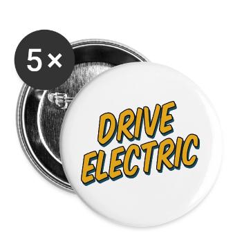 Drive Electric Supercharge - Electric Car Fans - Buttons large 2.2''/56 mm (5-pack) - white - Front