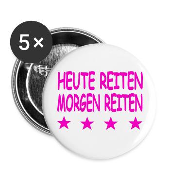 Chevaucher - Lot de 5 grands badges (56 mm) - blanc - Devant