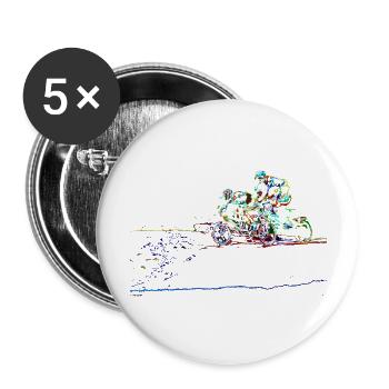 BMX - Buttons groß 56 mm (5er Pack) - Weiß - Vorne