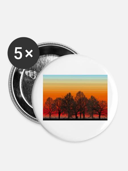 Dämmerung - Buttons groß 56 mm (5er Pack) - Weiß