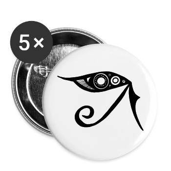 horusauge - Buttons groß 56 mm (5er Pack) - Weiß - Vorne