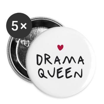 Königin-Drama - Buttons groß 56 mm (5er Pack) - Weiß - Vorne