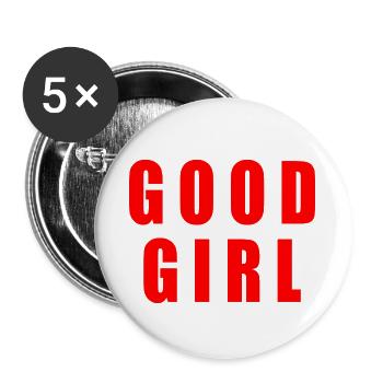 Good girl - Buttons groß 56 mm (5er Pack) - Weiß - Vorne