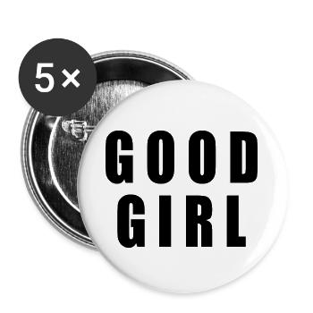 Good girl - Buttons groß 56 mm (5er Pack) - Weiß - Vorne