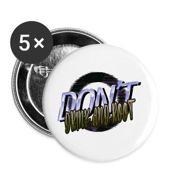 informatics present idea web development fun - Buttons groß 56 mm (5er Pack) - Weiß - Vorne