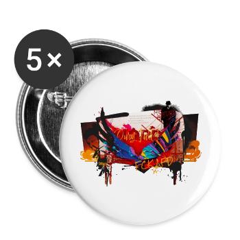Kunstfreiheit 2024 - Buttons groß 56 mm (5er Pack) - Weiß - Vorne