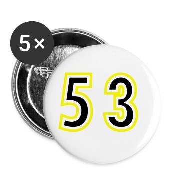 53 Nombre Collège - Lot de 5 grands badges (56 mm) - blanc - Devant
