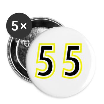 55 Number College - Buttons large 2.2''/56 mm (5-pack) - white - Front