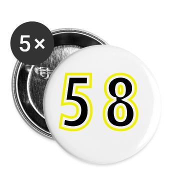58 Nombre Collège - Lot de 5 grands badges (56 mm) - blanc - Devant