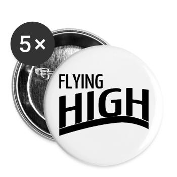 Sky Enthusiasts Happy Flight Adventures - Buttons large 2.2''/56 mm (5-pack) - white - Front