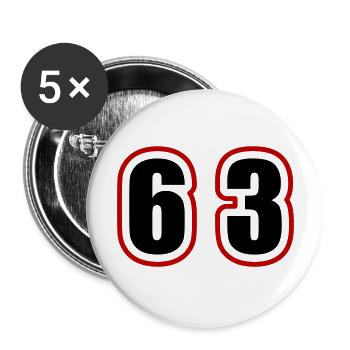 63 Nombre Collège - Lot de 5 grands badges (56 mm) - blanc - Devant