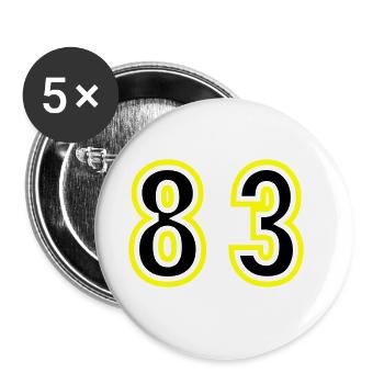 83 Number College - Buttons large 2.2''/56 mm (5-pack) - white - Front