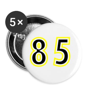 85 Number College - Buttons large 2.2''/56 mm (5-pack) - white - Front