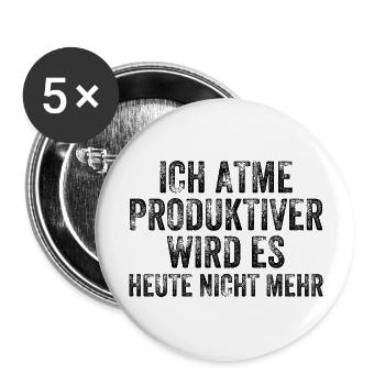 I , it doesn't get any more productive today - Buttons large 2.2''/56 mm (5-pack) - white - Front