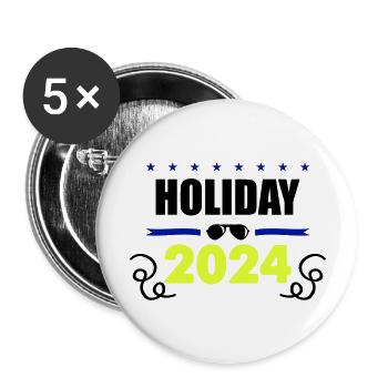 holiday 2024 - Buttons groß 56 mm (5er Pack) - Weiß - Vorne