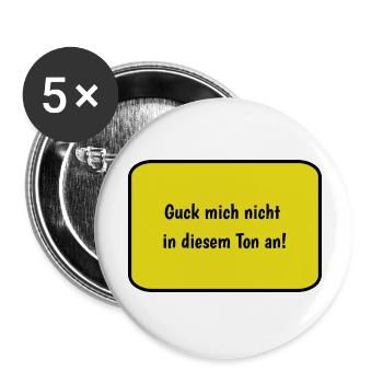 Ton - Buttons groß 56 mm (5er Pack) - Weiß - Vorne