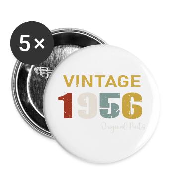 Original parts 1956 - 68th Anniversary Gift - Buttons large 2.2''/56 mm (5-pack) - white - Front