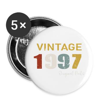 Original parts 1997 - 27th Anniversary Gift - Buttons large 2.2''/56 mm (5-pack) - white - Front