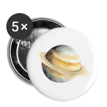 Saturn - Buttons large 2.2''/56 mm (5-pack) - white - Front