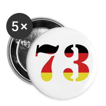 73 Numéro Jersey Allemagne - Lot de 5 grands badges (56 mm) - blanc - Devant