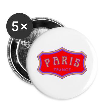 Paris - Buttons large 2.2''/56 mm (5-pack) - white - Front