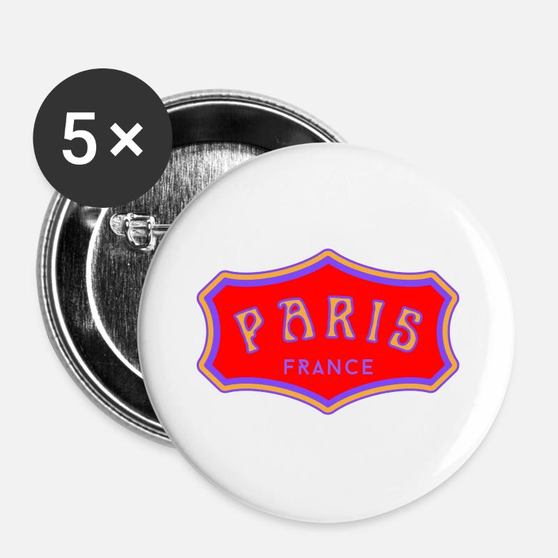 Paris - Buttons large 2.2''/56 mm (5-pack) - white