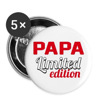 PAPA LIMITED EDITION - Buttons large 2.2''/56 mm (5-pack) - white - Front