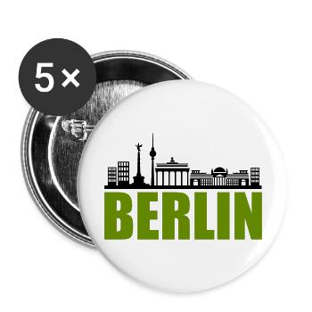 berlin-skyline - Buttons large 2.2''/56 mm (5-pack) - white - Front