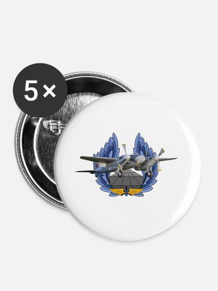 Mosquito - Buttons groß 56 mm (5er Pack) - Weiß