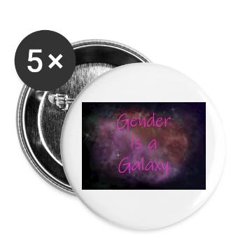 GenderGalaxy - Buttons groß 56 mm (5er Pack) - Weiß - Vorne