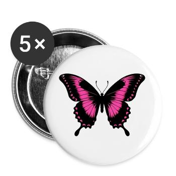Butterfly - Buttons large 2.2''/56 mm (5-pack) - white - Front