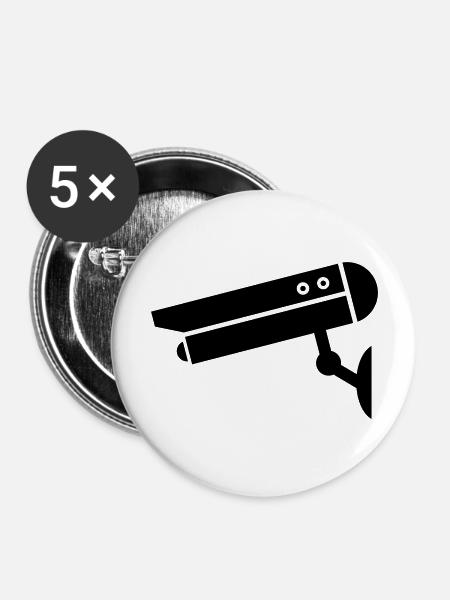 kamera icon - Buttons groß 56 mm (5er Pack) - Weiß
