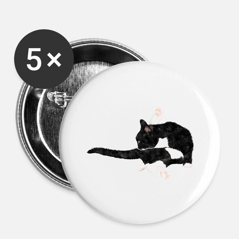 Cat - Buttons large 2.2''/56 mm (5-pack) - white