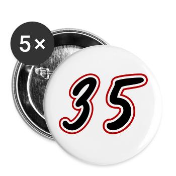 35 Zahl symbol - Buttons groß 56 mm (5er Pack) - Weiß - Vorne