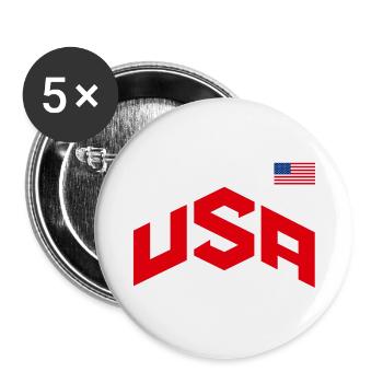 TEAM USA - Buttons large 2.2''/56 mm (5-pack) - white - Front