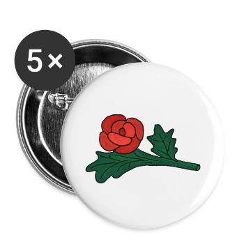 Poprose - Buttons groß 56 mm (5er Pack) - Weiß - Vorne