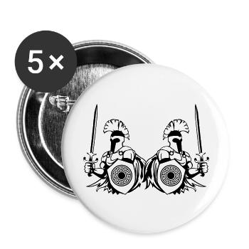 spartans - Buttons groß 56 mm (5er Pack) - Weiß - Vorne